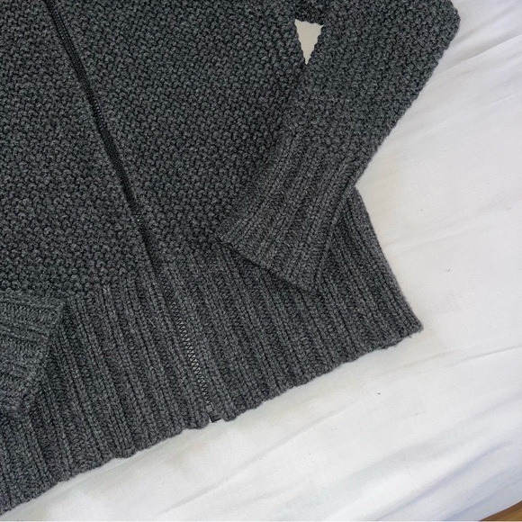 Vintage GAP Dark Grey Full Zip Turtleneck 100% Wool - Picture 2 of 8